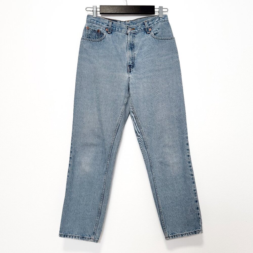 Vintage Y2K Levi's 550 Relaxed Fit Tapered Leg Light Wash Jeans Size 10 Miss S